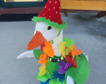 Crochet Porch Goose Strawberry hats!
