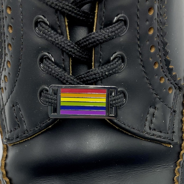 Shoelace Tags - Gay Pride Rainbow Flag (2 Pack)