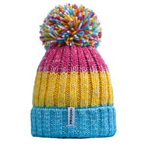 Luxury Super Sherpa Reflective Bobble Hat - Pansexual Flag Colours