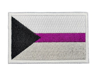 Demisexual Pride Flag Patch rettangolare ricamata in ferro