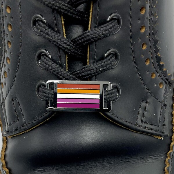 Shoelace Tags - Community Lesbian Flag (2 Pack)