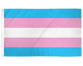 Transgender / Trans Premium Flag / 5ft x 3ft / With Sewn Hems & Grommets