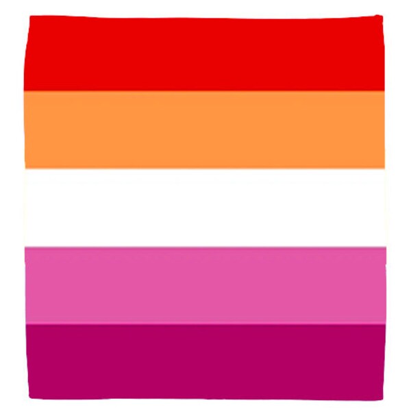 Community Lesbian Flag Bandana (With Sewn Hems)