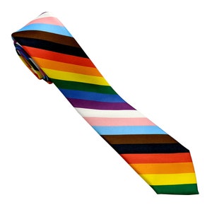 Prequal Handmade Skinny Tie - Inclusive Rainbow