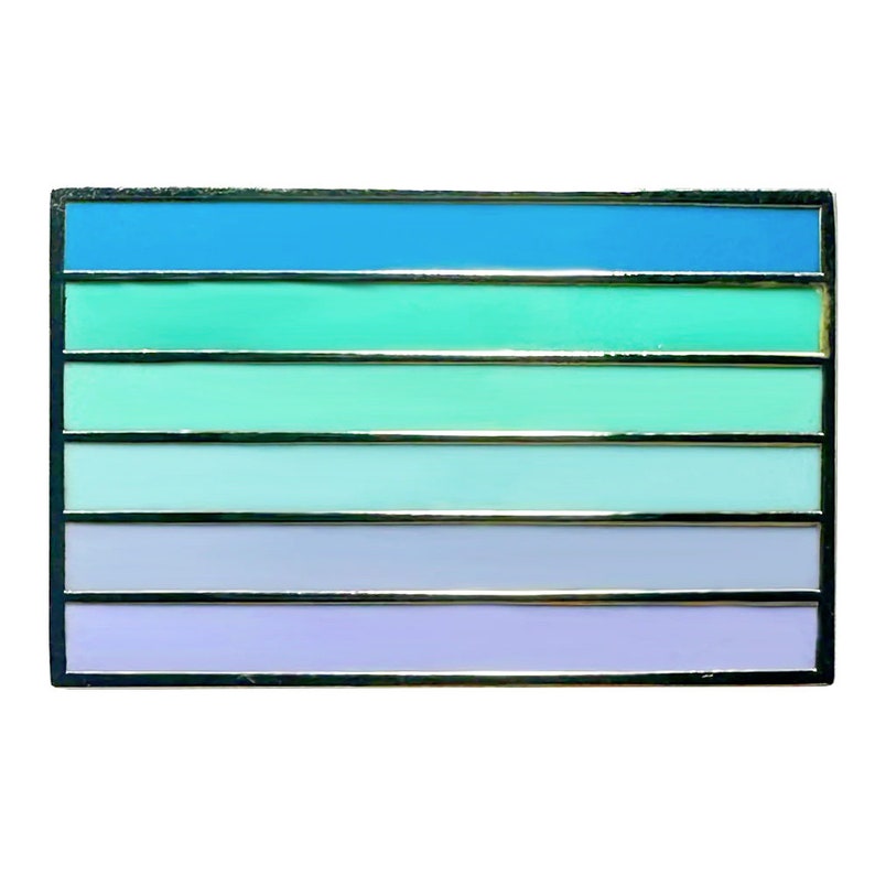 Neptunic Pride Flag Silver Metal Rectangle Lapel Pin Badge - Etsy