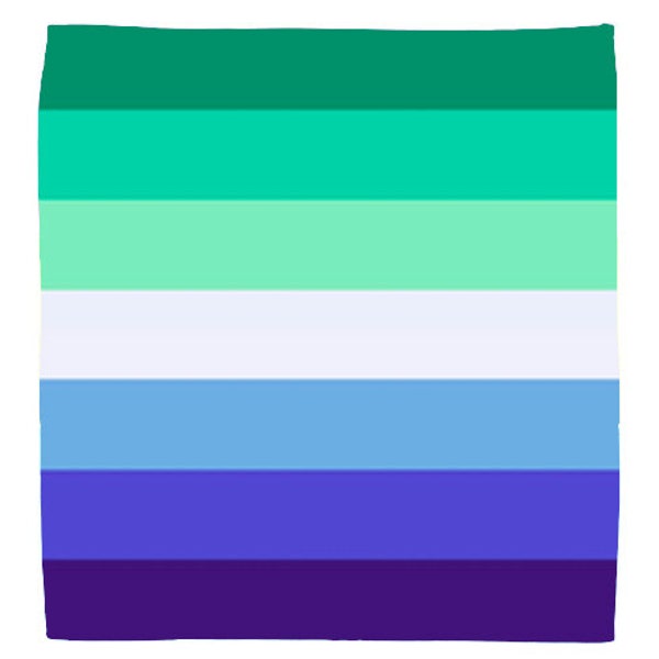 Gay Male (MLM Men Loving Men) Flag Bandana (With Sewn Hems)