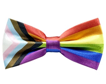 Unisex Mens Women Gay LGBT Rainbow Adjustable Bowtie Tuxedo Necktie Bow Tie 