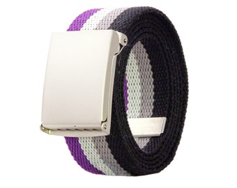 Asexual Flag Canvas Belt With Metal Buckle