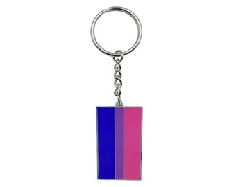 Bisexual Pride Metal Keyring