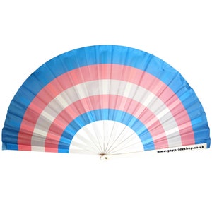 Giant Cracking Fan - Transgender Flag