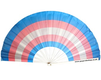 Giant Cracking Fan - Transgender Flag