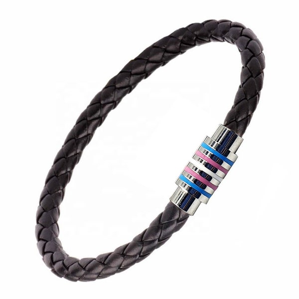 Transgender Leather Bracelet (With Stainless Steel Magnetic Clasp)