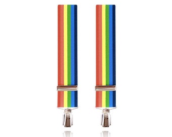 Gay Pride Rainbow Flag Colours Braces (Suspenders)