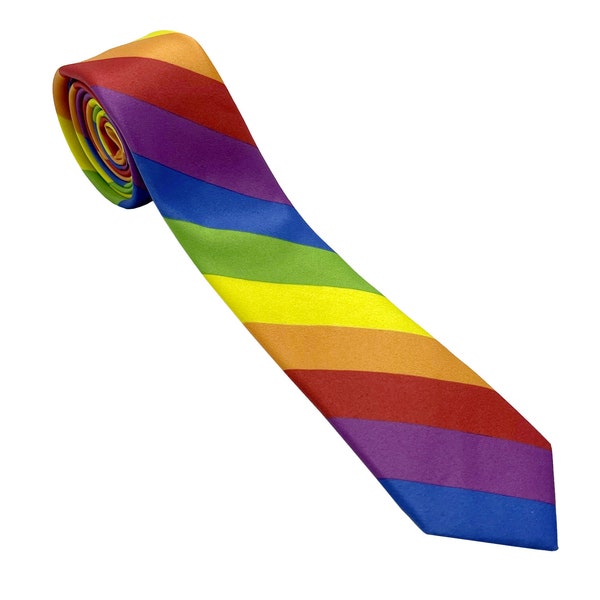 Gay Pride Rainbow Handmade Skinny Tie