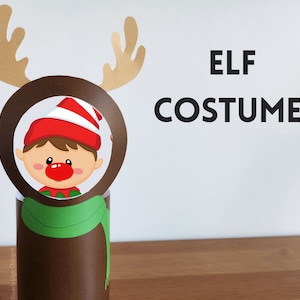 Elf Reindeer Costume | Christmas Elf Activity | Holiday Elf Ideas, Props and Accessories | Printable Elf Prop