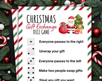 Christmas Gift Exchange Dice Game | Holiday Gift Exchange | Secret Santa | Games For Work, Families and Friends | Office Party | Family Game