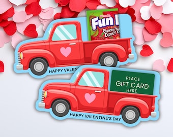 Cute Valentine's Gift Card Holder | Printable Valentine's Day Candy Holder | Valentine Party | Classroom Valentine Card Exchange