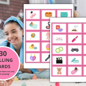 Slumber Party Bingo Printable Sleepover Games for Kids and Teens Pajama ...