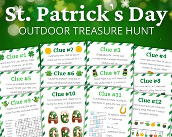 Outdoor St. Patrick's Day Treasure Hunt For Older Kids | St. Patrick's Day Scavenger Hunt | Activity for Kids and Teens | Games and Puzzles