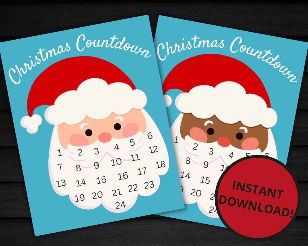 Christmas Countdown | Printable Christmas Countdown Activity | Santa ...