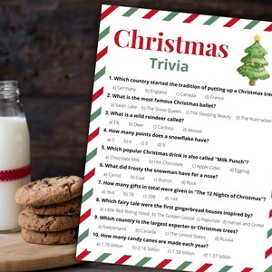 Christmas Trivia | Printable Christmas Game | Christmas Activity for ...