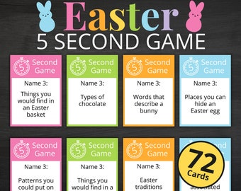 Easter 5 Second Game | Printable Easter Activity For Kids and Adults | Easter Party Game | Easter Classroom Game