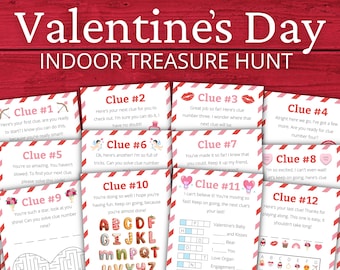 Indoor Valentine's Day Treasure Hunt For Older Kids | Valentine's Day Scavenger Hunt | Activity for Kids and Teens | Games and Puzzles