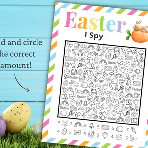 Easter I Spy Printable Easter Game Easter Activity For Kids and Adults Easter Party Game Family Game Classroom Game image 2