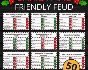 Christmas Friendly Feud | Printable Christmas Game | Christmas Activity For Kids and Adults | Christmas Trivia | Classroom and Party Game