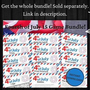 Fourth of July Mad Libs | Printable Fourth of July Game | Independence ...