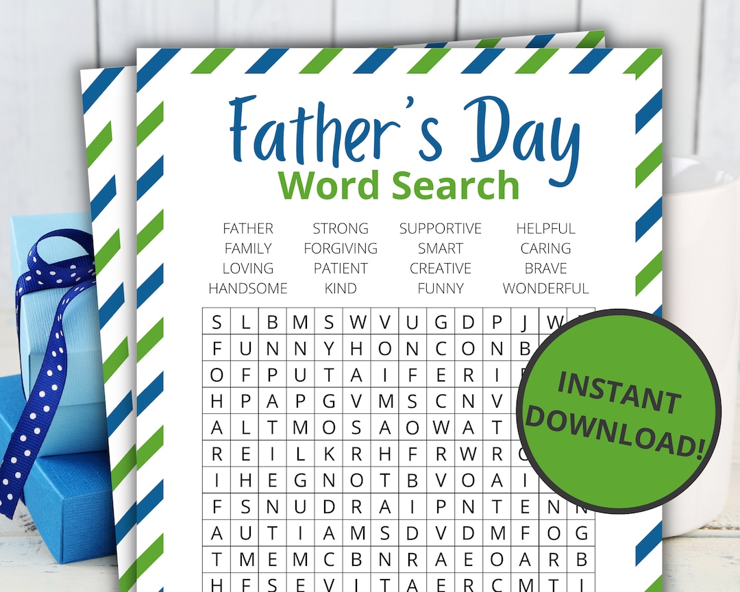 Father's Day Word Search | Printable Father's Day Games for Kids and ...