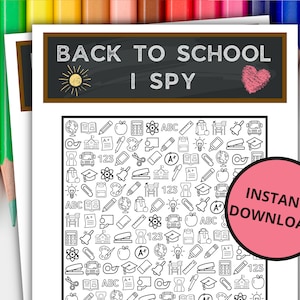 Back To School I Spy | First Day of School Game | Icebreaker Game | Games for Students | Back To School Activity for Kids