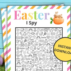 Easter I Spy | Printable Easter Game | Easter Activity For Kids and Adults | Easter Party Game | Family Game | Classroom Game