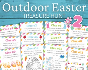 Paasspeurtocht buiten # 2 voor oudere kinderen | Paasspeurtocht | Paasactiviteit voor kinderen en tieners | Paasspellen | Paaspuzzels