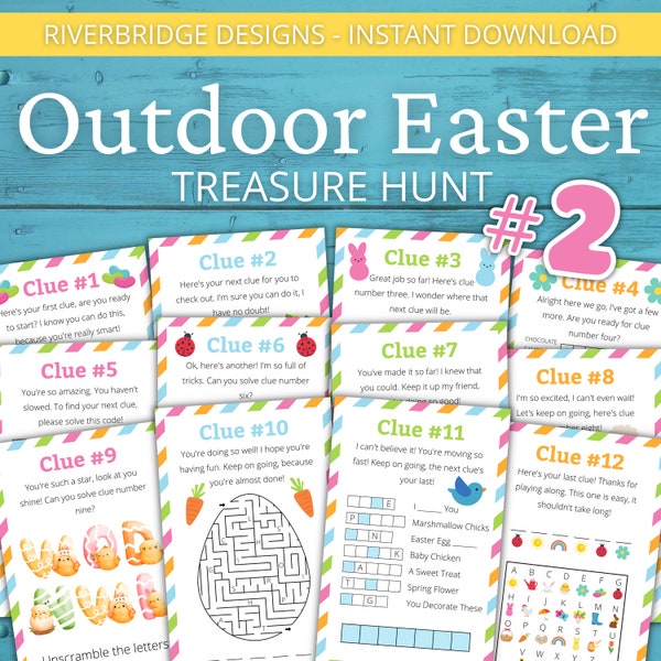 Outdoor Easter Treasure Hunt #2 For Older Kids | Easter Scavenger Hunt | Easter Activity for Kids and Teens | Easter Games | Easter Puzzles