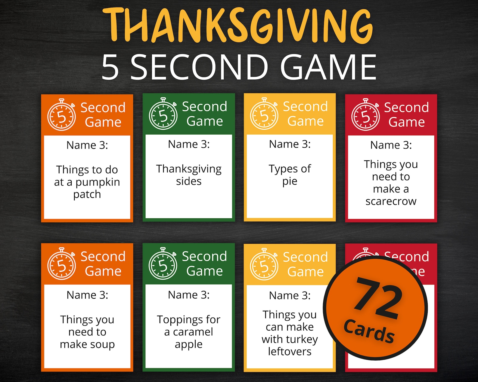 Thanksgiving 5 Second Game