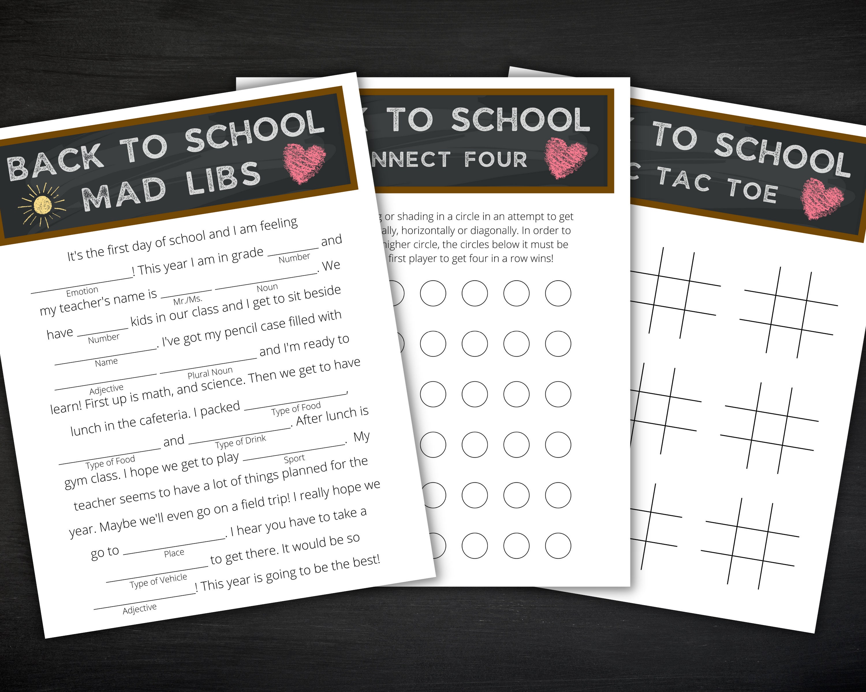 Back to School Game Bundle | Printable Games and Activities for Kids ...