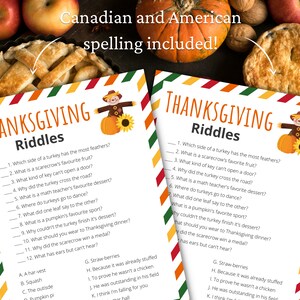 Thanksgiving Riddles | Printable Thanksgiving Game | Thanksgiving ...