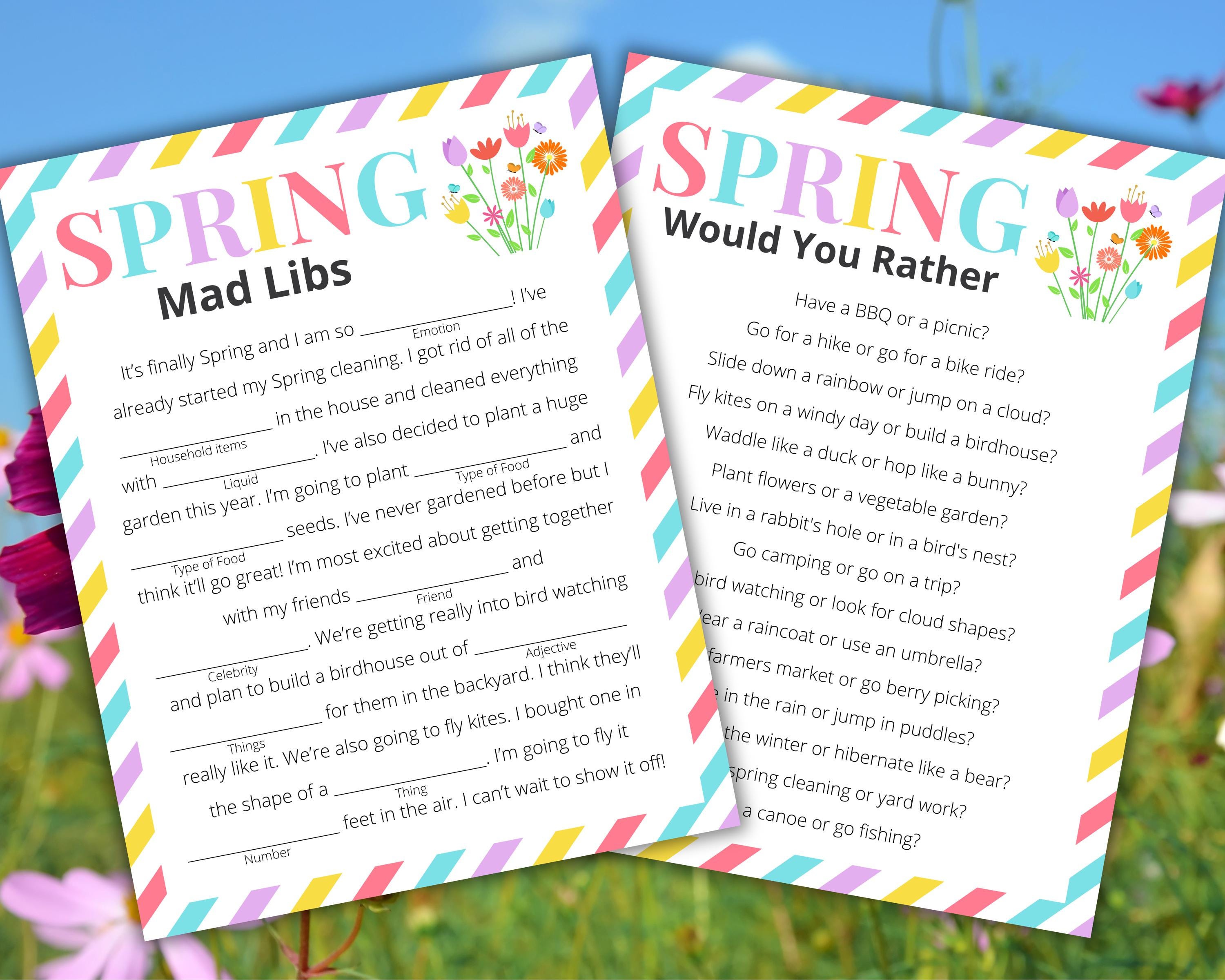 Spring Game Bundle | Printable Spring Games and Activities for Kids and ...