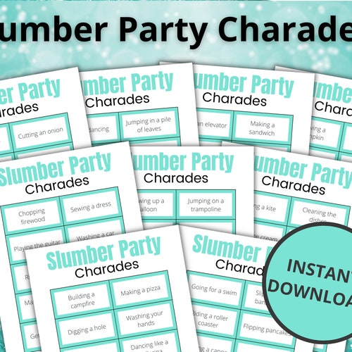 Slumber Party Mad Libs Printable Sleepover Games for Kids - Etsy