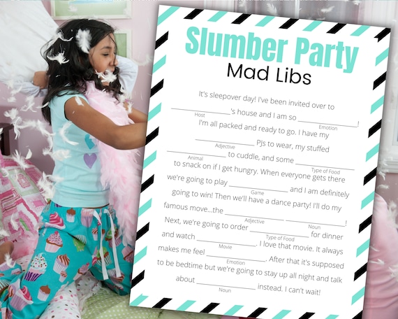 Paper &amp; Party Supplies Party Favors &amp; Games Party Supplies Printable Sleepover Slumber Party ...