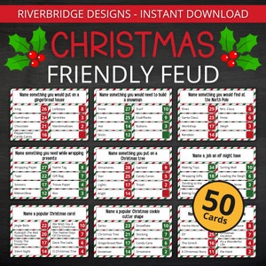 Christmas Friendly Feud | Printable Christmas Game | Christmas Activity For Kids and Adults | Christmas Trivia | Classroom and Party Game