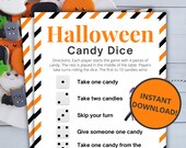 Halloween Candy Dice Game | Printable Halloween Game | Halloween Activity For Kids and Adults | Halloween Party Game | Classroom Game