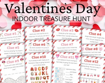 Indoor Valentine's Day Treasure Hunt For Older Kids | Valentine's Day Scavenger Hunt | Activity for Kids and Teens | Games and Puzzles