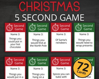 Christmas 5 Second Game | Printable Christmas Game | Christmas Activity For Kids and Adults | Christmas Party and Classroom Game