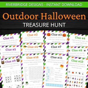 Outdoor Halloween Treasure Hunt For Older Kids | Halloween Scavenger Hunt | Halloween Activity for Kids and Teens | Games and Puzzles