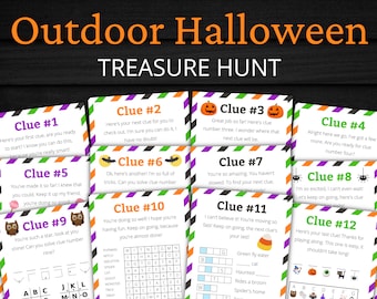 Outdoor Halloween Treasure Hunt For Older Kids | Halloween Scavenger Hunt | Halloween Activity for Kids and Teens | Games and Puzzles