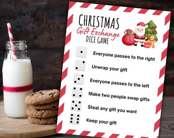 Christmas Gift Exchange Dice Game Holiday Gift Exchange Secret