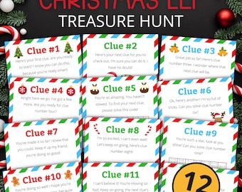 Christmas Elf Treasure Hunt For Older Kids | Christmas Elf Scavenger Hunt | Christmas Elf Activity for Kids and Teens | Games and Puzzles