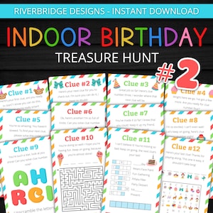 Indoor Birthday Treasure Hunt #2 For Older Kids | Birthday Scavenger Hunt | Birthday Activity for Kids and Teens | Games and Puzzles